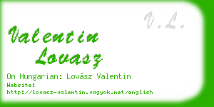 valentin lovasz business card